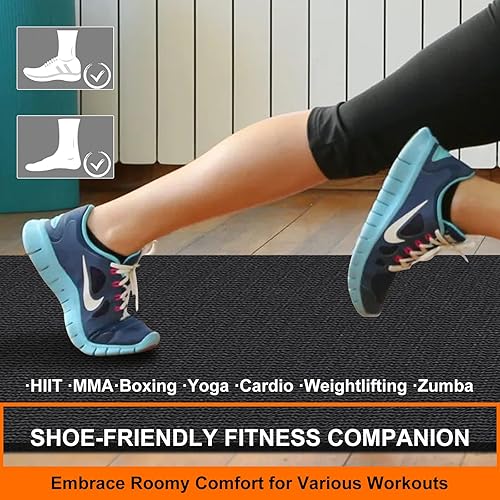 Miniatura 3 de Tapete de ejercicio grande de 0236 x 0157 x 0276in para gimnasio en casa gimnasio gimnasio tapete de entrenamiento de goma tapete de yoga grande