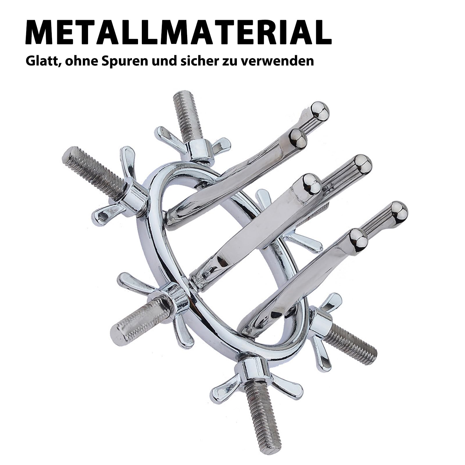 Expansor anal vaginal de metal, dilatador anal ajustable espéculo, dilatación anal plugs para fisting juguete sexual para hombres y mujeres, juguetes anales para parejas (A)