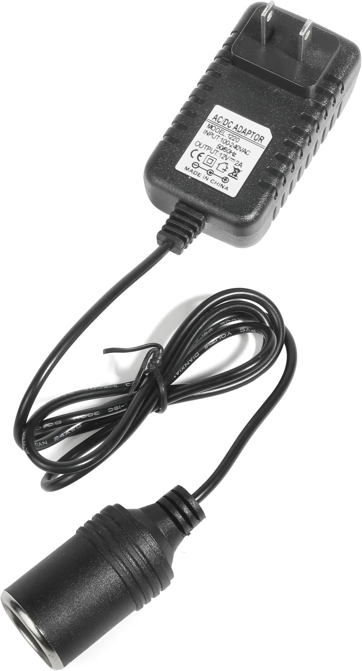 Car Adapter for Plug Outlet,Car Outlet Adapter,12V 2A DC Power Supply Adapter,AC to DC Converter,Car Accessories Car Cigarette Lighter Socket Power Adapter,Car Charger to Wall Adapter