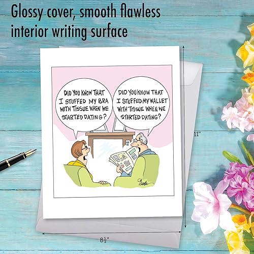 Miniatura 5 de NobleWorks Tarjeta de aniversario divertida jumbo de 8.5 x 11 pulgadas con sobre (paquete de 1) Pareja, marido, esposa, padres felicitaciones