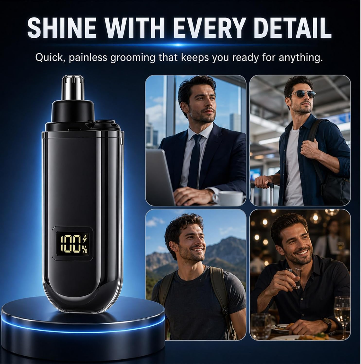 Portable Nose Hair Trimmer for Men Women, Ear and Nose Hair Trimmer Clipper