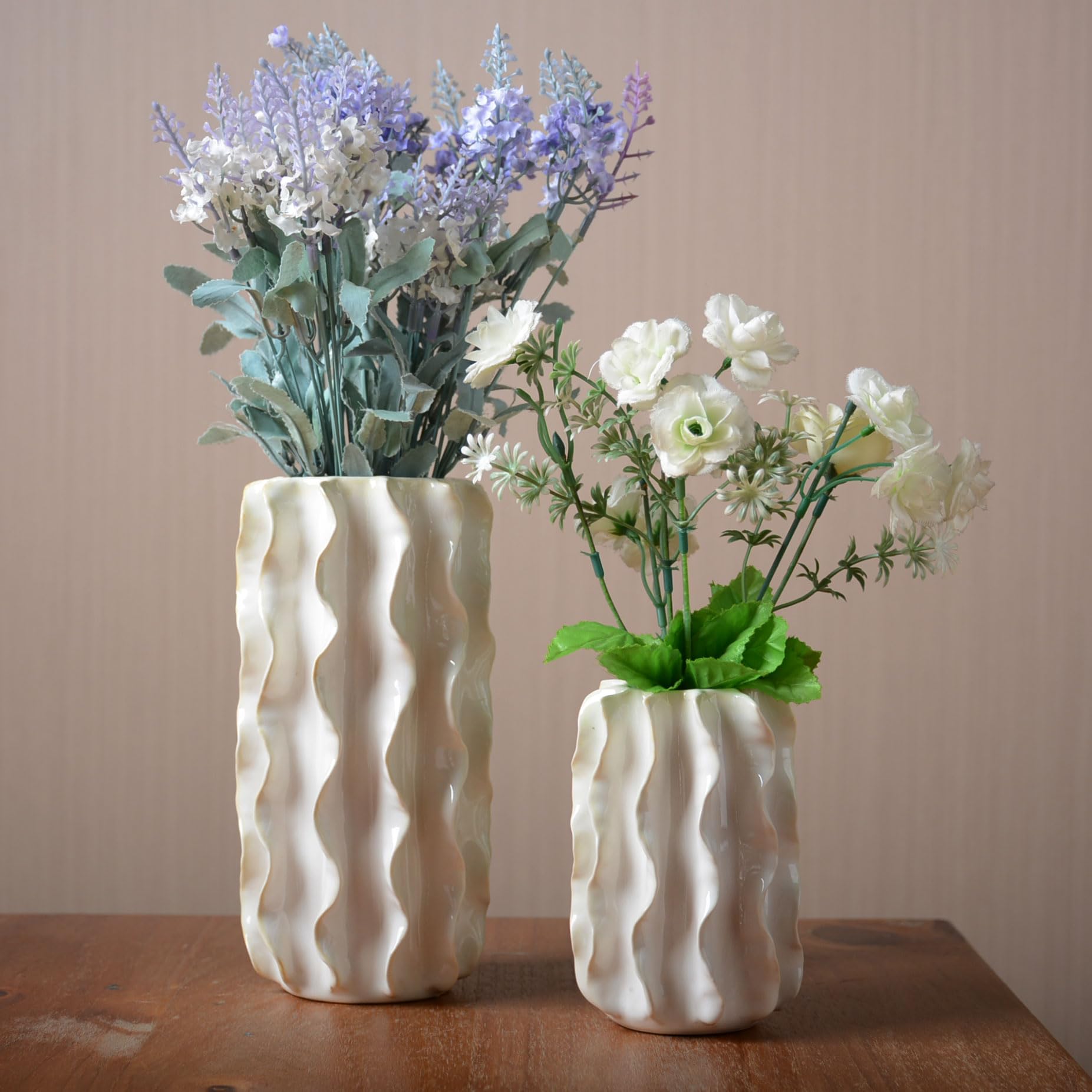 SEINHIJO Vaso di Fiori in Ceramica Decorative Moderna Arte Statua Fiori Scultura Figurina Soprammobili Regali Statuetta Casa Ornamento 20cm