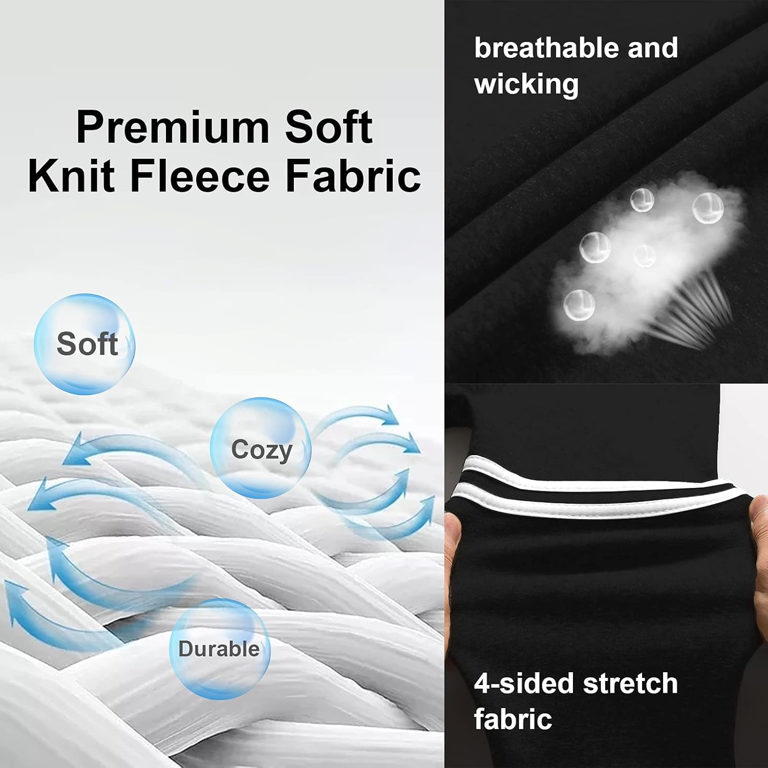 Chrisuno Men's Soft Fleece Fashion Hooded Sweatshirt Zip Up Sports Sweater Hoodie Jacket - Image 4