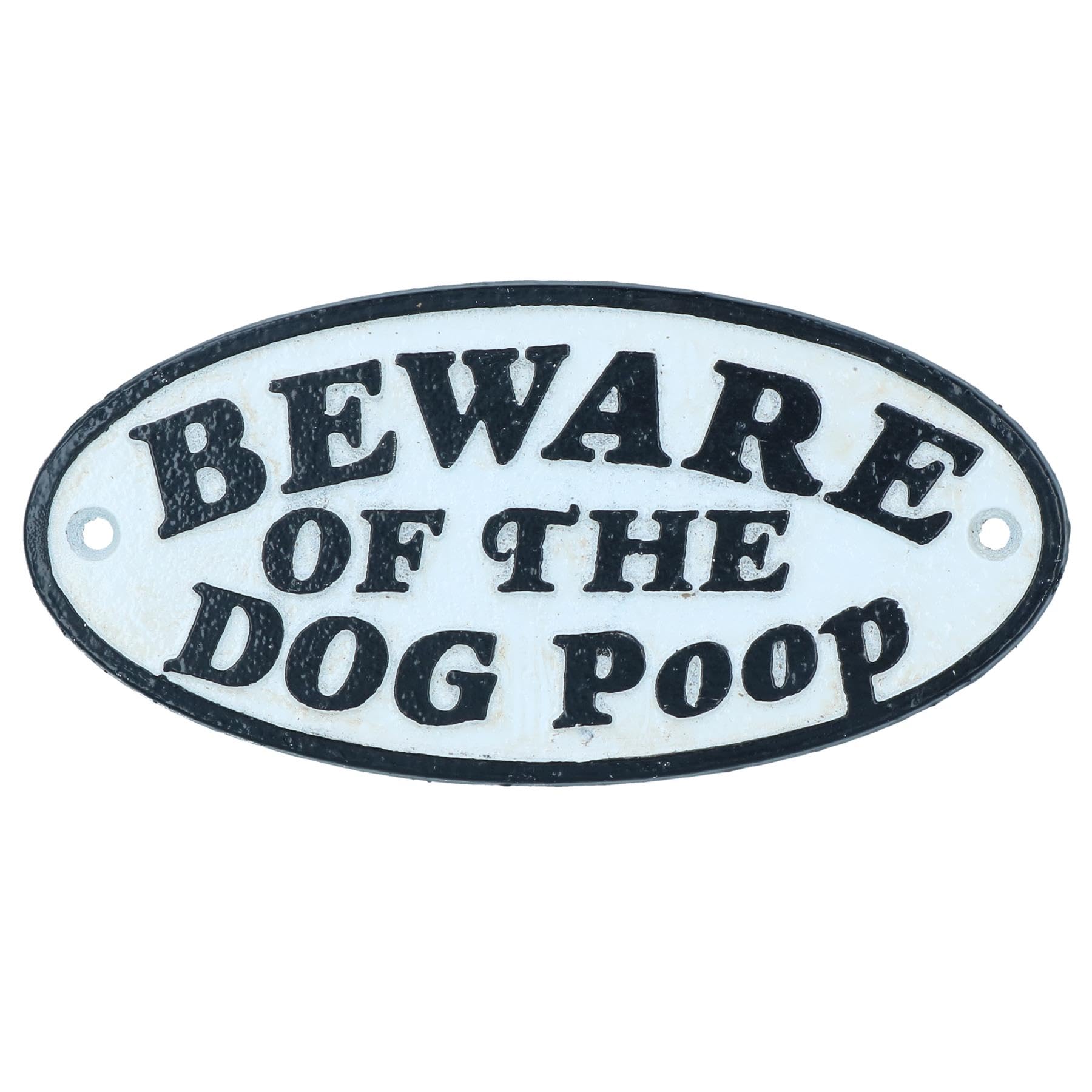 Beware Of The Dog Poop Cast Iron Sign Plaque Door Wall House Fence Garden