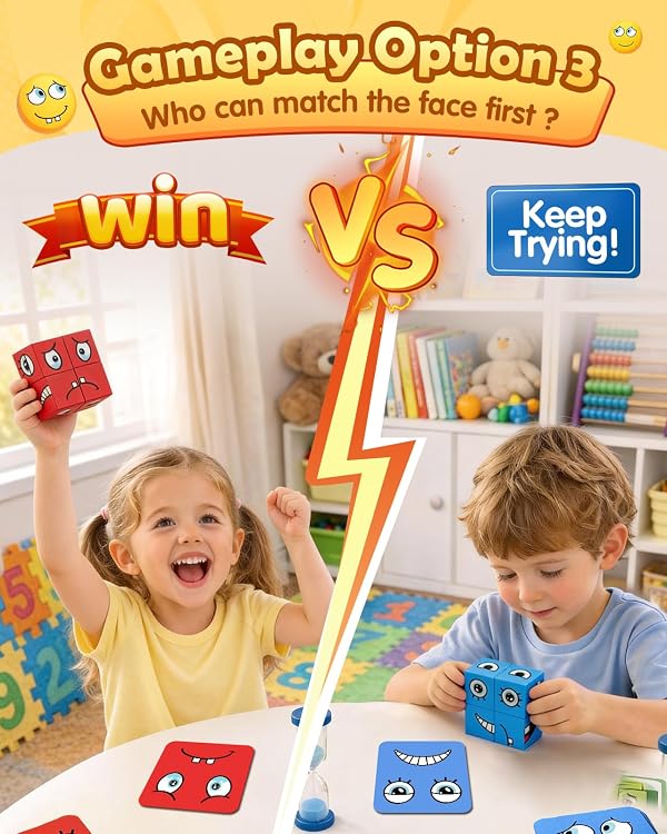 Swooflia 28 Pack Kids Emotion Matching Game Toys - Funny School Classroom Teacher Gifts Rewards Party Favors, Fun Educational Brain Toy for Preschool Kindergarten Class 1st 2nd Grade Ages 3-10 by Swooflia - Image 5