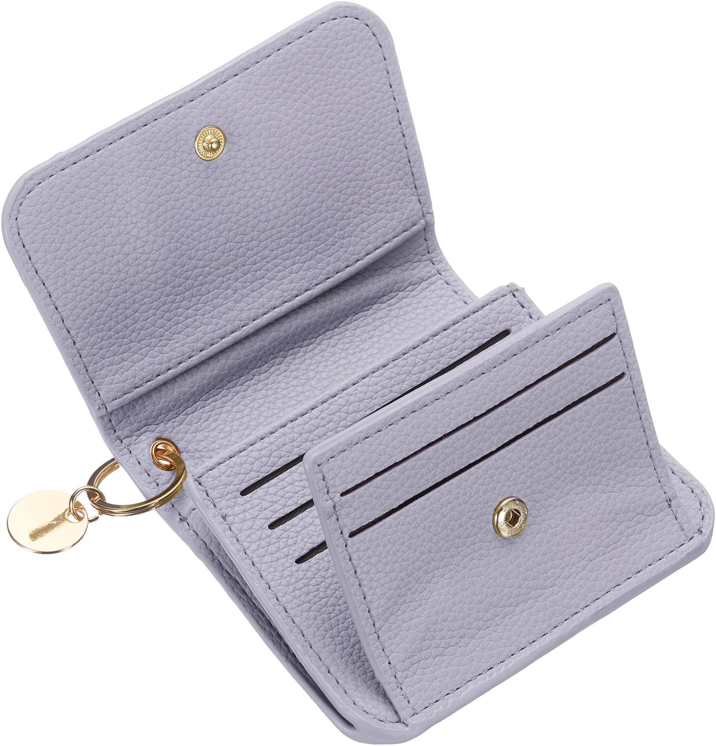 uxcell Leather Wallet Credit Card Holder Minimalist Front Pocket Wallet for Women and Men Gift on Birthdays Thanksgiving, Purple