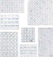 Amazon Basics 300-Pack Clear Self-Adhesive Cabinet Door Bumpers - Noise Reduction, Surface Protection for Drawers, Cupboards & Furniture