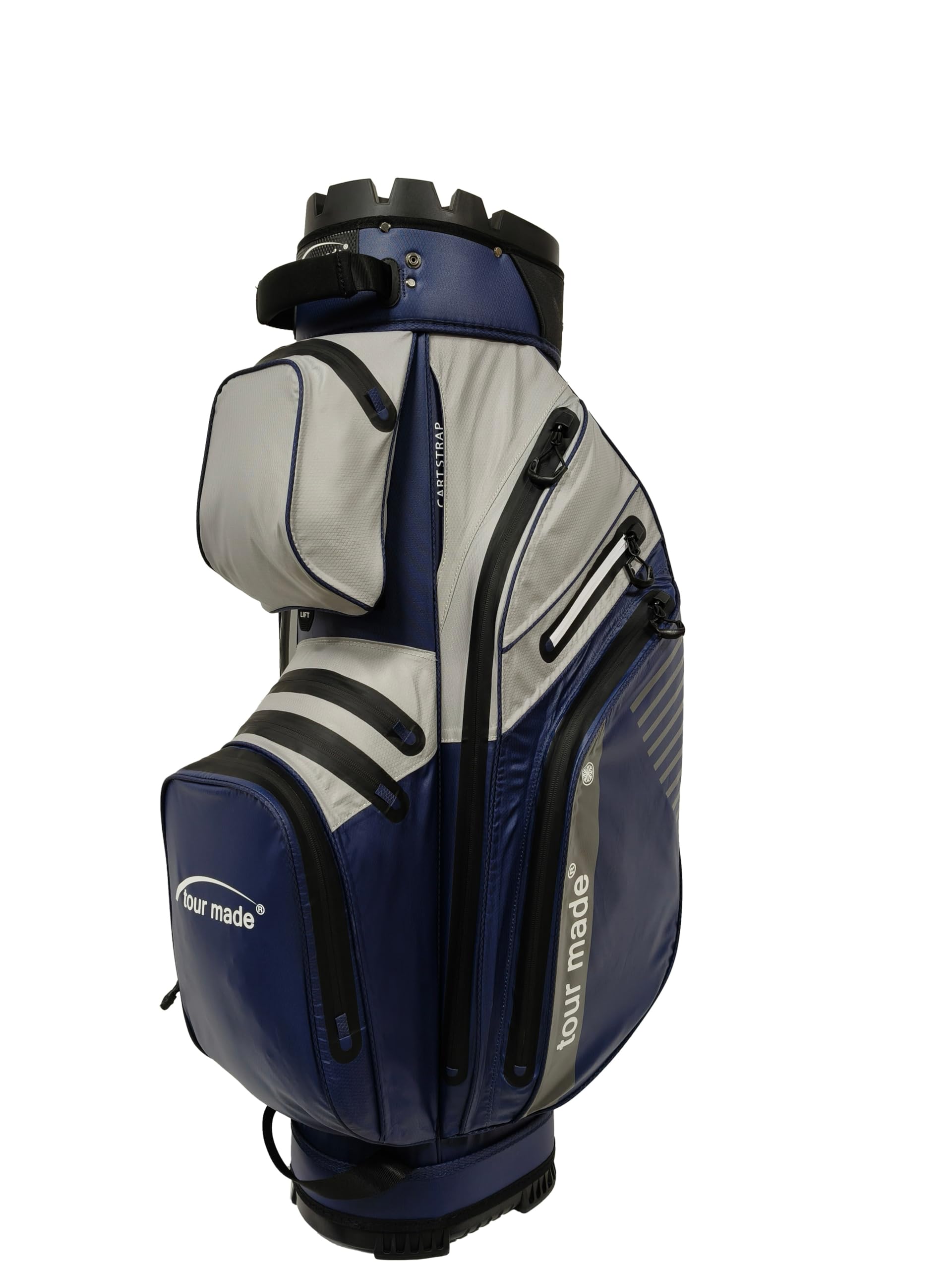 Tour Made Organizer Golfbag wasserdicht Herren & Damen I kein Schlägerklappern Dank Silencer I durchg. Schlägerbahnen bis zum Boden I große Kühltasche