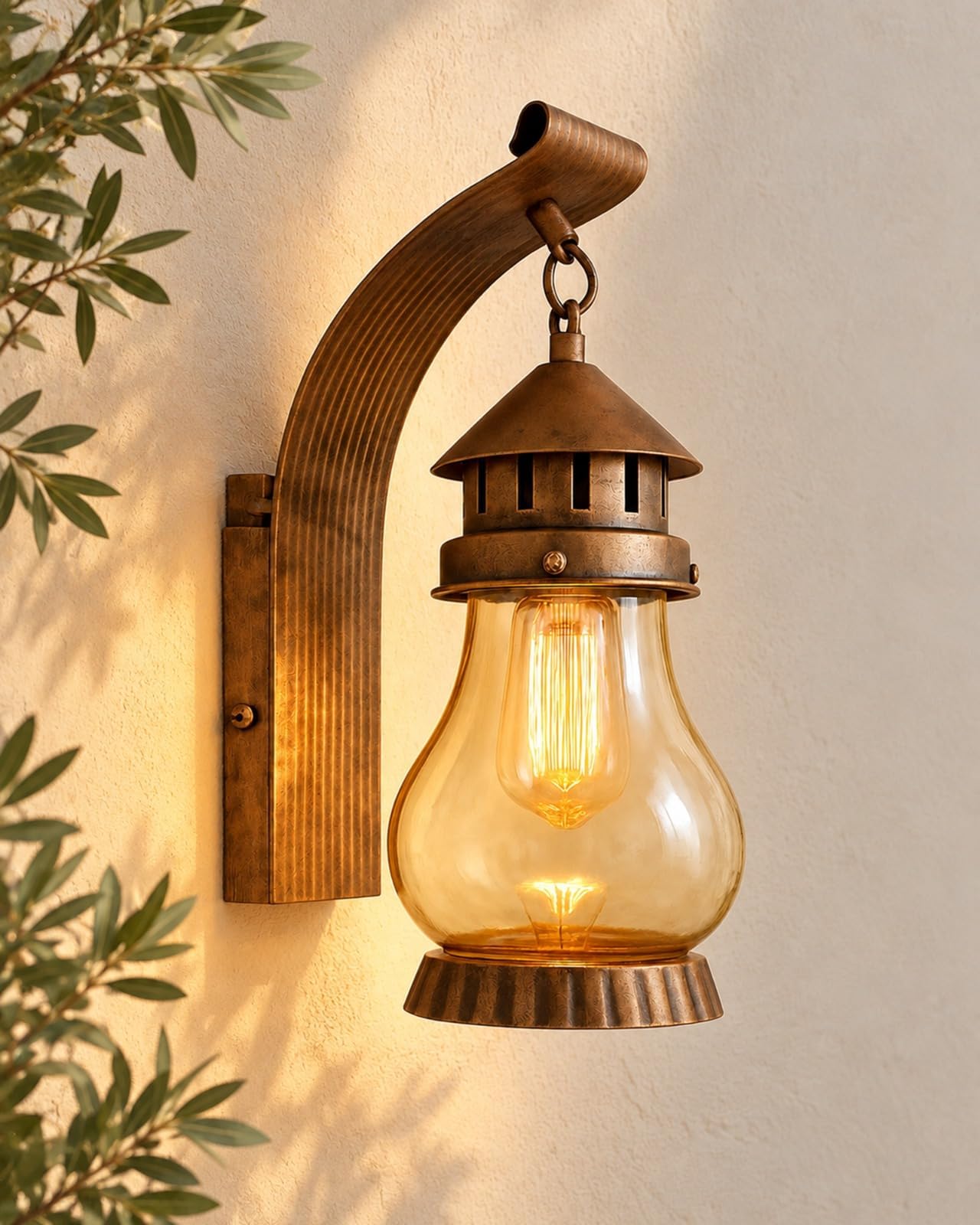 Homesake Wall Light Hangings Antique Lamp for Mandir, Balcony, Living Room - Outdoor Lanterns for Home Decor - Diwali Decoration Pack of 1
