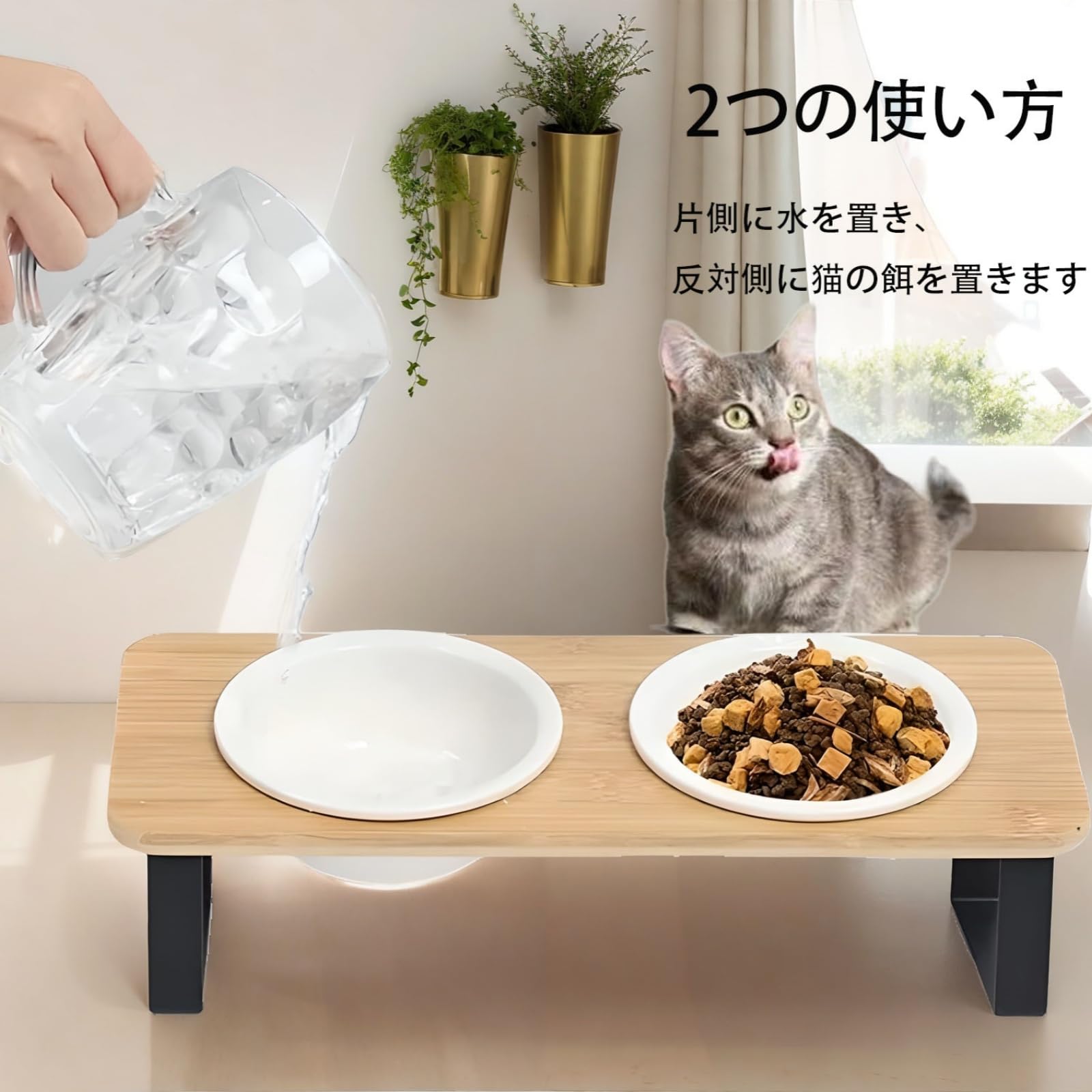 Amazon | 猫 ご飯皿 猫 えさ 皿 猫 餌入れ 猫食器 陶器製 頸椎を保護