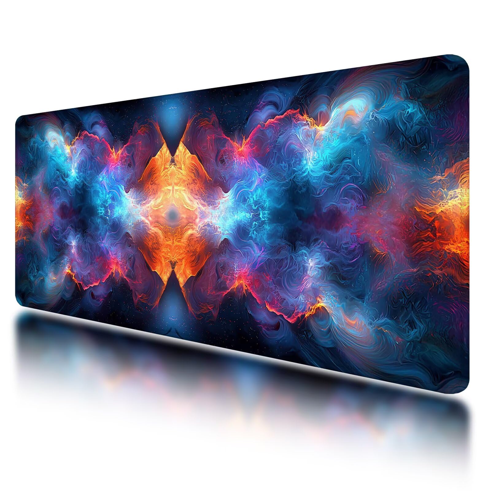 Duża podkładka pod mysz, gamingowa podkładka pod mysz, 1000 x 500 mm, kolorowa podkładka pod mysz XXL, wodoodporna, fajna mata na biurko z antypoślizgową podstawą, podkładka pod mysz z gładką