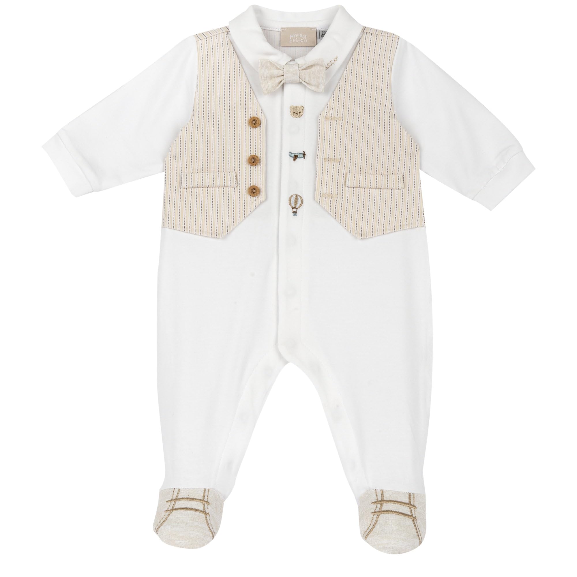 Chicco En Coton Doux, avec Ouverture Frontale Pratique 261 Grenouillères Bébé garçon (lot de 1)