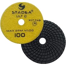 PPW102X Granite Polishing Pads 4" Diamond Pad 100 Grit For Granite Quartz Stones Polish