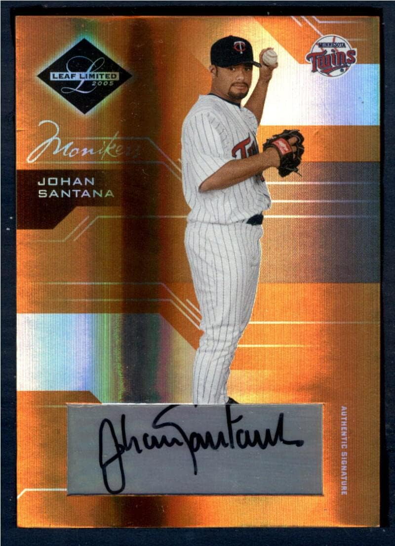 2005 Leaf Limited Monikers Bronze #118 Johan Santana NM-MT MEM 54/100 Minnesota Twins Baseball