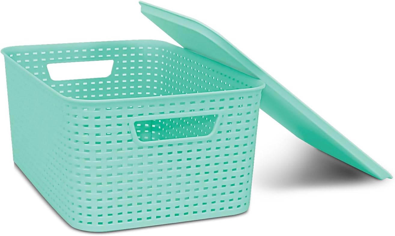 HOMZ Decorative Woven Plastic Storage