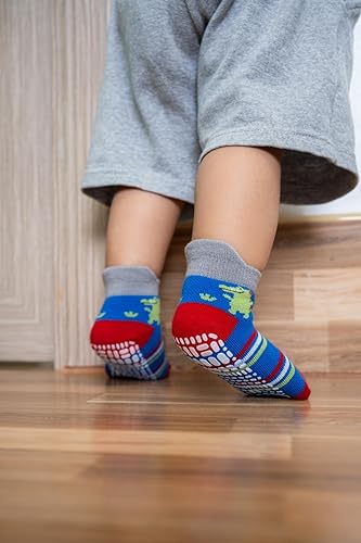 Miniatura 6 de RATIVE - Calcetines antideslizantes con agarre para bebés, niños y niñas