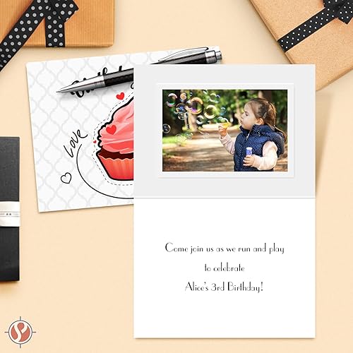 Miniatura 5 de Juego de tarjetas de felicitación A1  4 tarjetas y sobres blancos en blanco de 78 x 3 38 pulgadas  Perfecto para negocios, tarjetas de