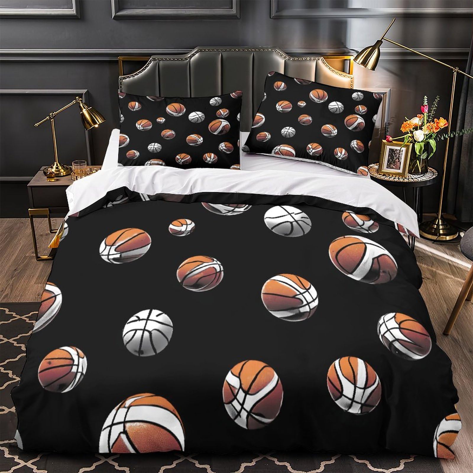 Housse de couette basket 3D pour décorer la chambre d'un enfant passionné