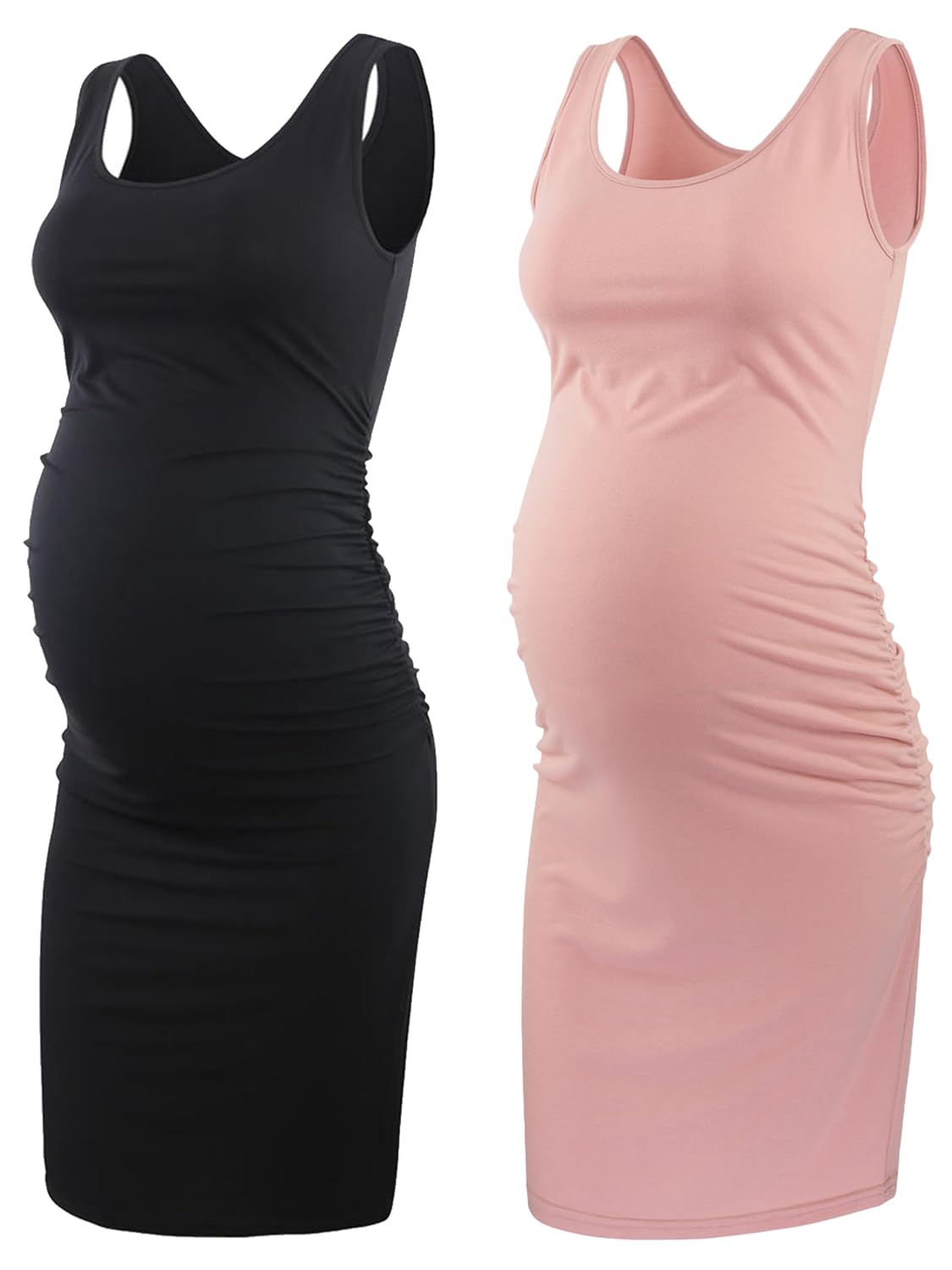 BBHoping Women's Maternity Sleeveless Dresses Maternity Tank Dress Mama Baby Shower Pregnancy Dress