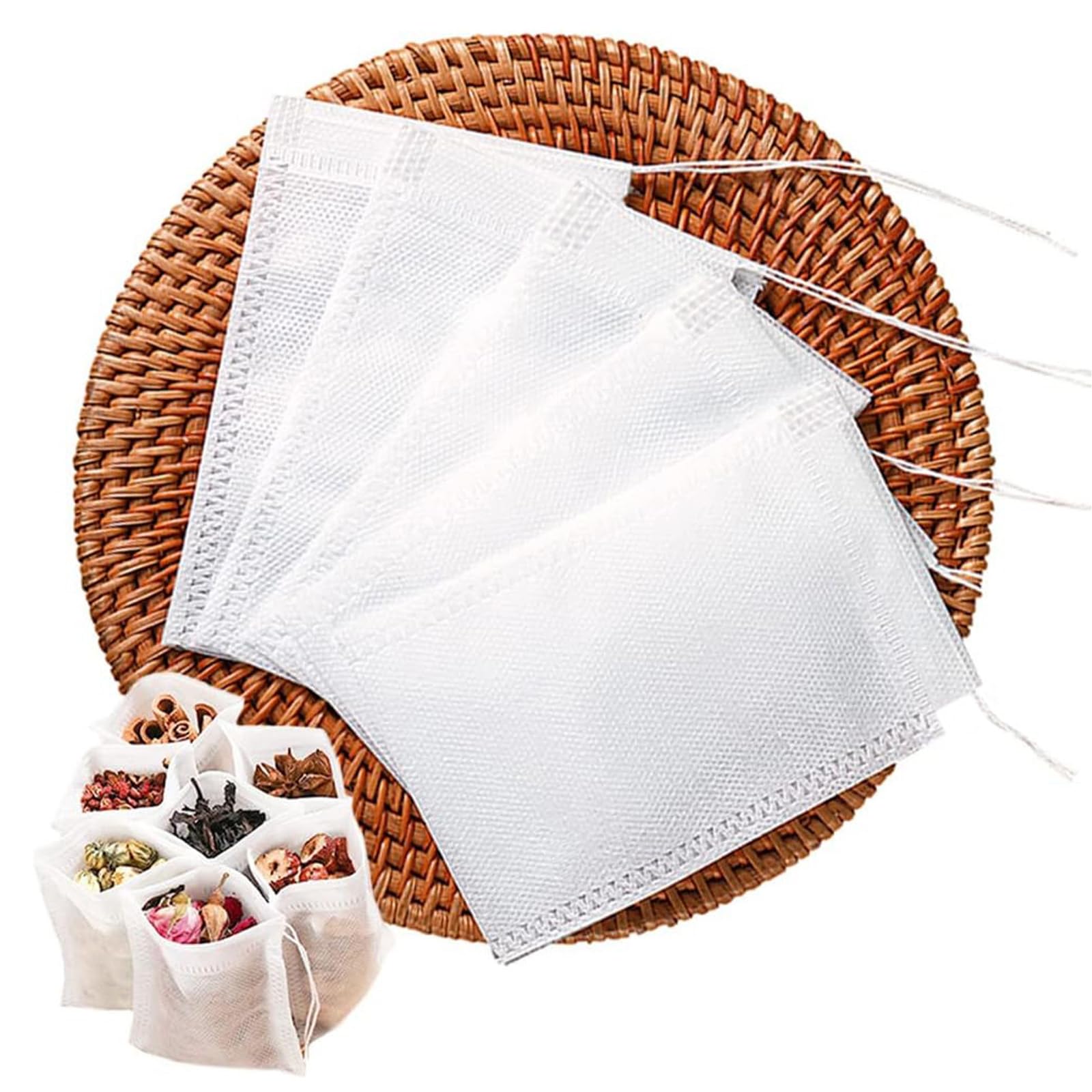 300 Pcs Empty Disposable Tea Bags for Loose Leaf Tea, Tea Filter Sachets