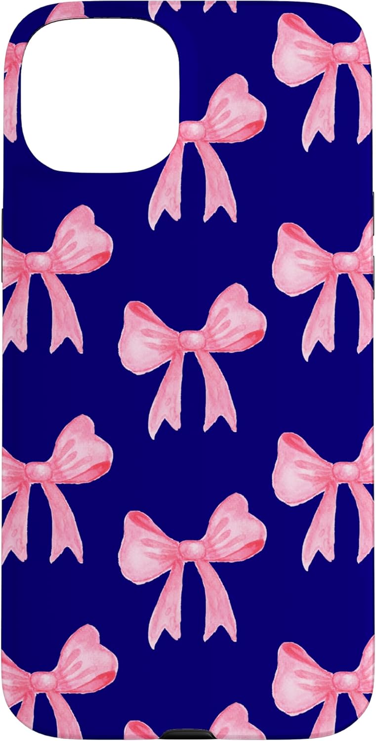 Navy pink bows Case for iPhone 13