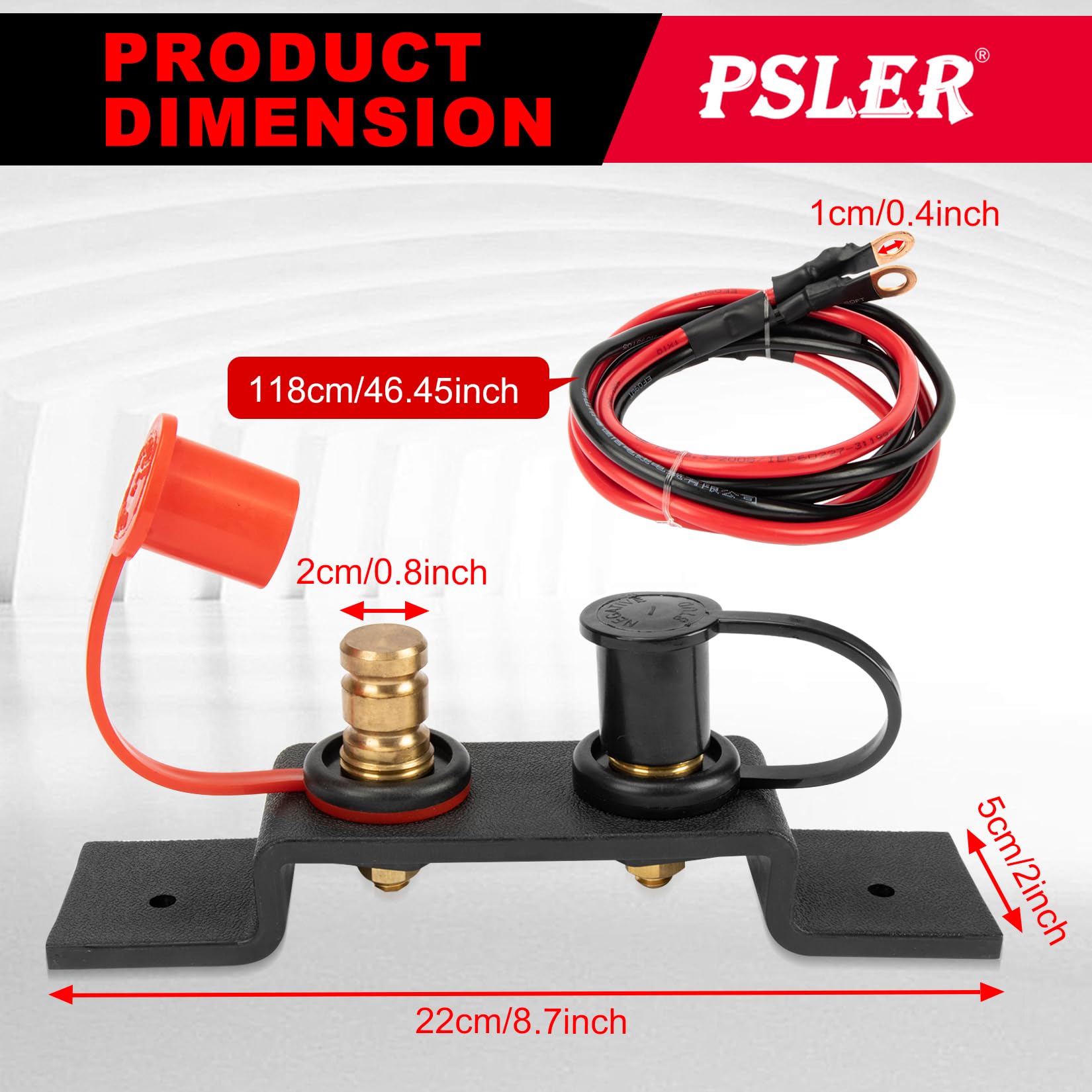 PSLER Batteria Jump Post Ponticelli Ricaricabili Kit Telecomando per UTV ATV Auto Camion Marine RV Rimorchio Tosaerba Diesel Terminale della batteria con coperchio