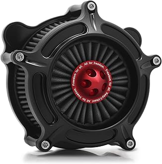 For harley davidson Sportster Air Cleaner filter street road glide M8 softail dyna 103 107 air intake Road King touring (OPS Black - Gray -Red spike, Model B : Softail 93-15,Touring 00-07)