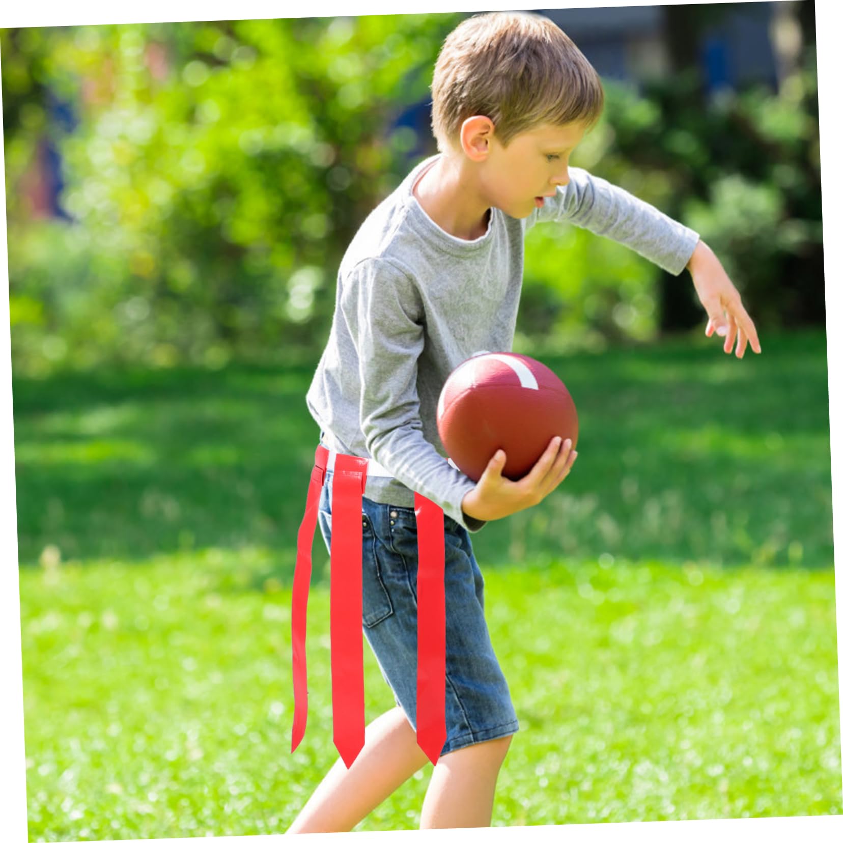 Kisangel Fußballgürtel Flag-Football-Gürtel Flag-Rugby-Gürtel Fahnenstange Flag Football fußballspiele für outdoor sport Rugby-Sportgeräte Outdoor-Fußballzubehör Polyester