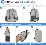 Hiking Backpack, 20L Packable Daypack for Men Women, Nylon with Adjustable Straps, Lightweight Waterproof Outdoor Camping Travel, Grey