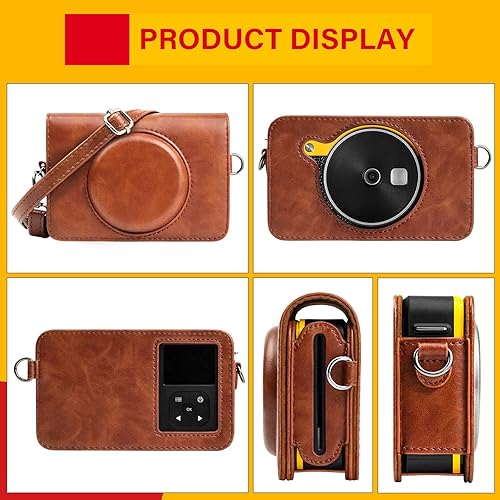 Miniatura 9 de MUZIRI KINOKOO Kodak Mini Shot 2 Retro - Funda protectora de piel sintética compatible con Kodak C210R  Mini Shot 2 Retro 2 Retro 2 en 1, impresora