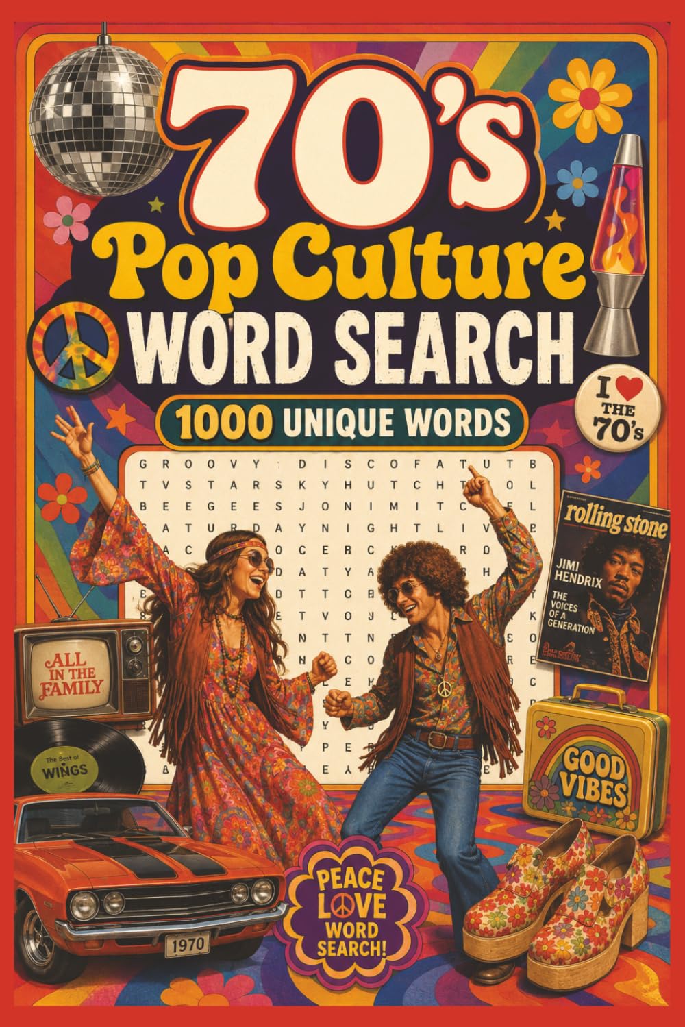 70's Pop Culture Word Search: A Groovy Journey Through the Decade of Disco, Bell Bottoms, and Blockbusters