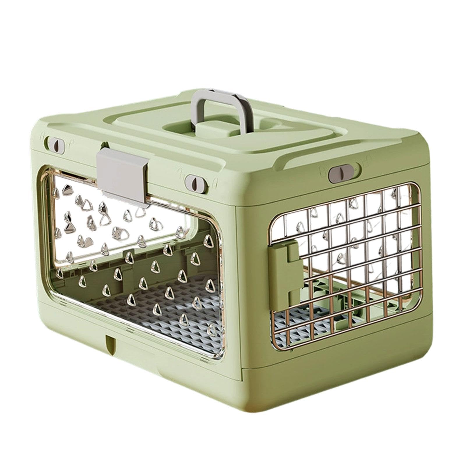 Fenteer Caixa de transporte dobrável para filhotes, caixa de transporte para gatos,