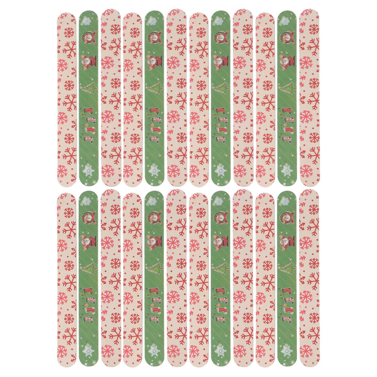 Ciieeo Lot de 24 Limes à Ongles Thème de Noël Lime à Ongles Manuelle Abrasive Outil de Polissage pour Manucure et Pédicure Accessoires Nail Art pour Soin Plusieurs styles