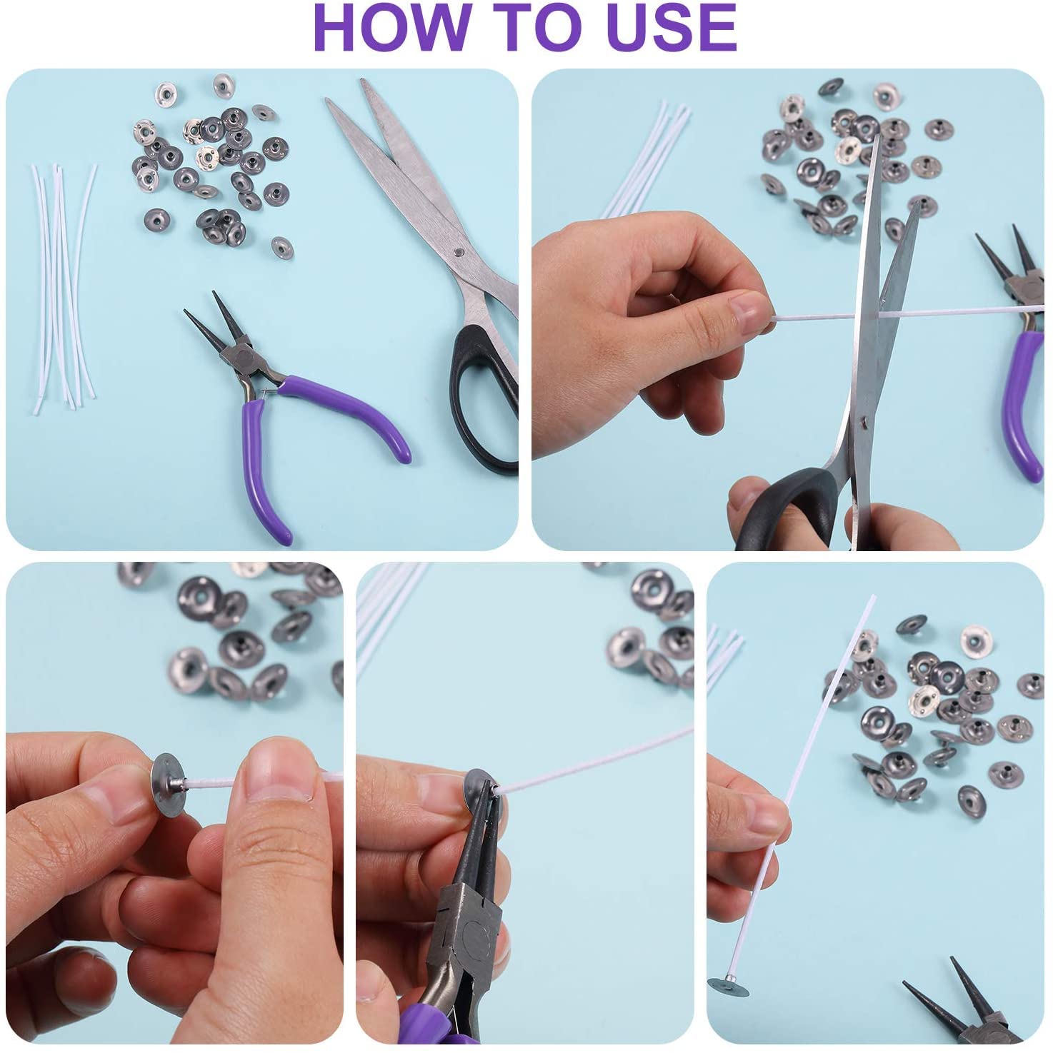 Amazon.co.jp: 200個/20mm キャンドルウィックベース、キャンドル