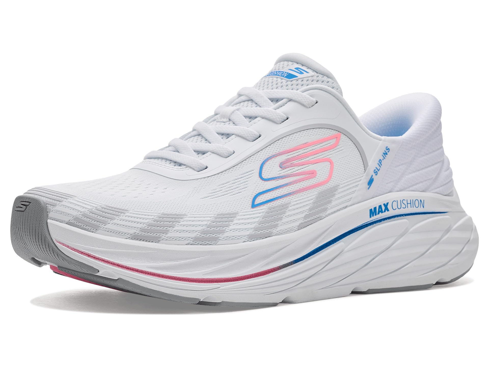 Skechers Women's White Slip-Ins: Max Cushioning Elite 3 - Lenara Sneaker In Size 4.5 | Textile/Synthetic, Vegan, Machine Washable
