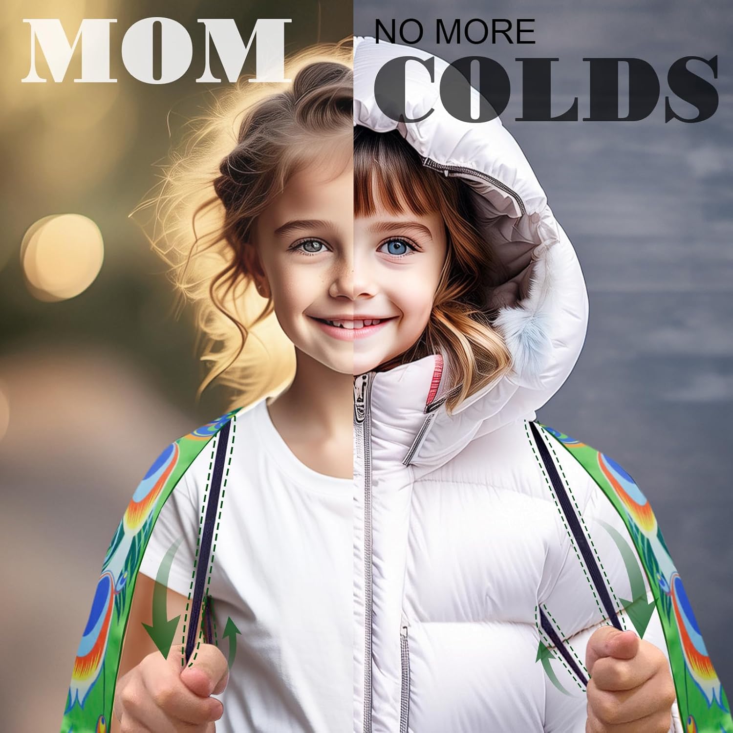 iROLEWIN Toddler Peacock-Bird-Wings-Costume for Kids Animal Dress-Up 3D Bird Mask as Christmas Birthday Gifts 3+ Boys Girls - Image 7