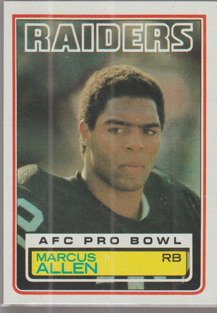 1983 Topps Marcus Allen Raiders AFC Pro Bowl Football Card