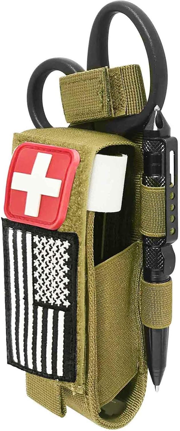 Upgrade 1000D Laser Cut Molle Tourniquet Holder, Heavy Duty Tactical Molle Tourniquet Pouch Holder