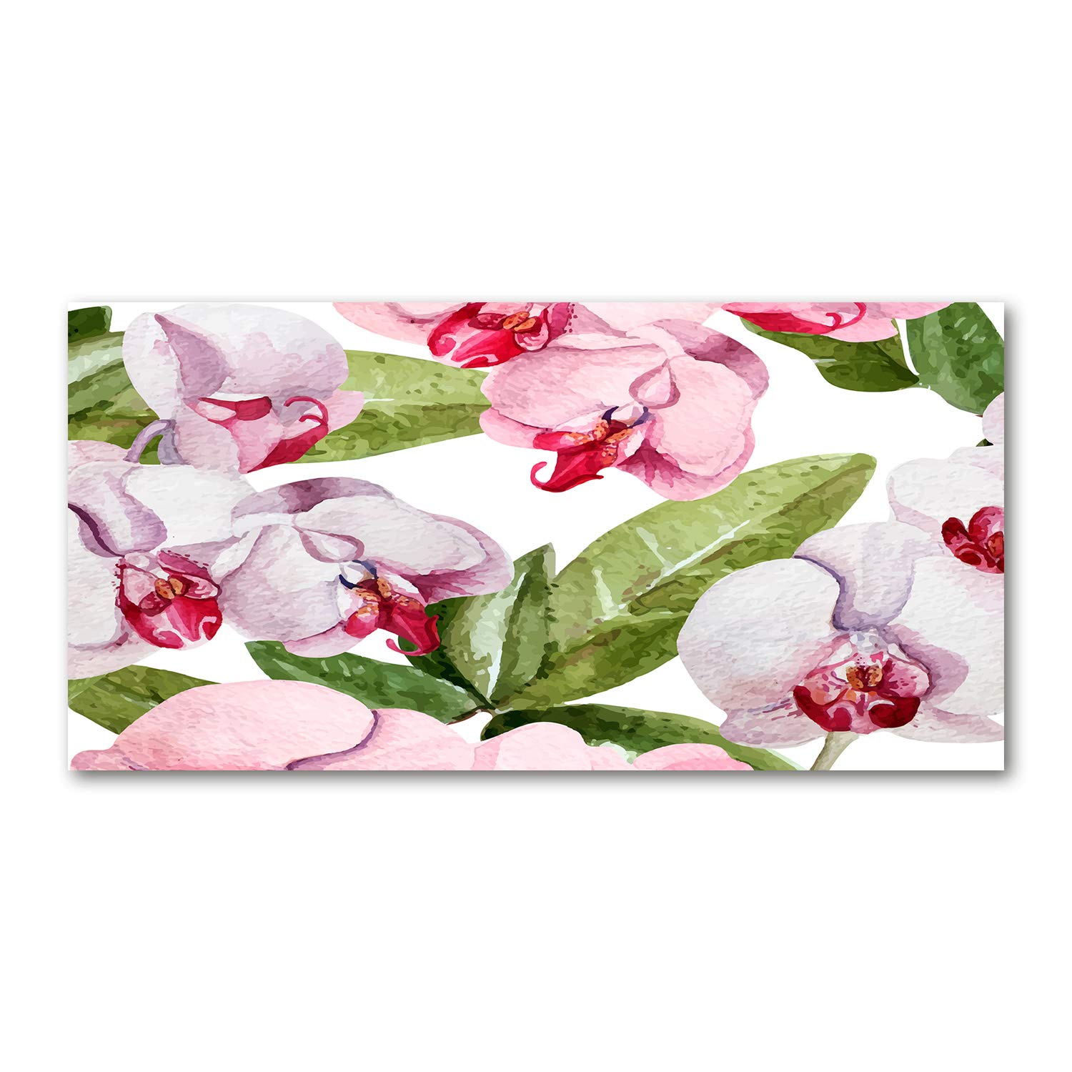 Tableau acrylique orchidées roses Tulup 140x70cm pour décoration murale moderne