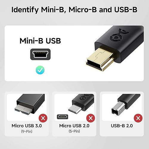 Miniatura 7 de Cable Matters Cable USB C a mini USB (cable mini USB a USB-C) de 6.6 pies en negro