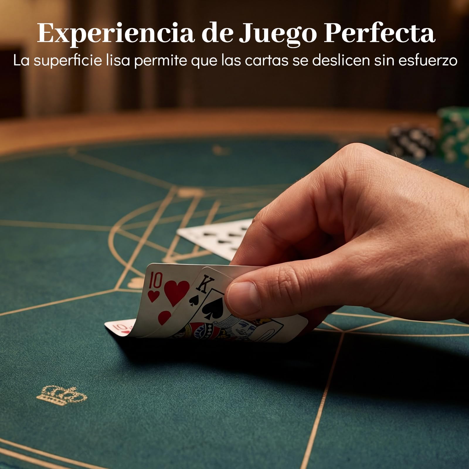 COSTWAY Tapete de Póquer Redondo para Texas Hold'em, Base de Goma Antideslizante Plegable, Bolsa de Transporte, Alfombra de Mesa de Póker de Casino para 8 Jugadores Cartas Blackjack (100 cm)