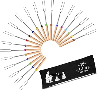 10 S'more Dessert Recipes for Gooey Campfire Style Treats 87 Zulay Kitchen Sturdy Marshmallow Sticks for Fire Pit Extra Long - Smores...
