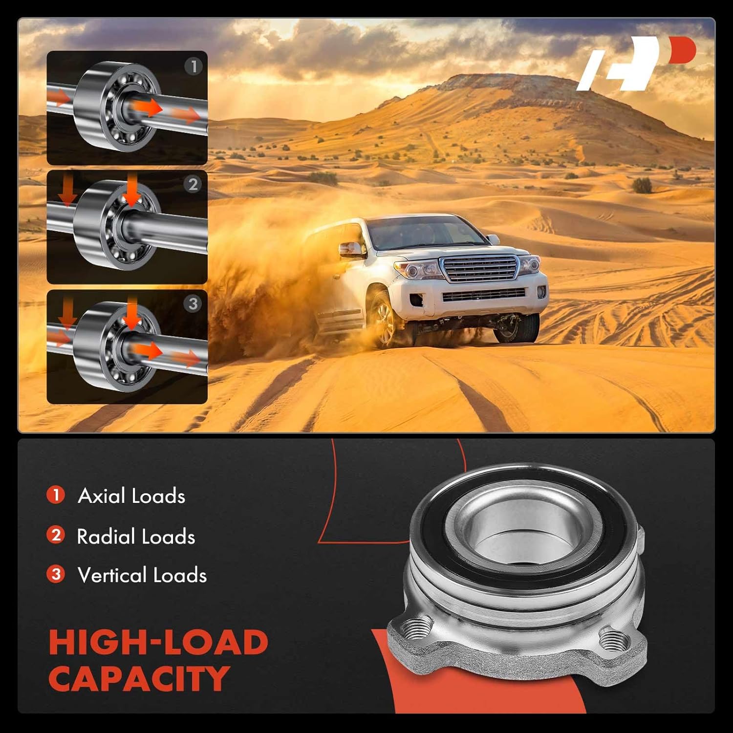 A-Premium 2 x Rear Wheel Bearing and Hub Assembly Compatible with BMW 530xi 645Ci 650i 745i 745Li 750i 750Li 760i 760Li Alpina B7 X5