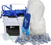 Vista 8 de Drasry Red de Lanzamiento para Pesca de Agua Salada con Malla de 3/8 y 1/4 con Plomada Gris de Servicio Pesado Monofilamento Americano Red