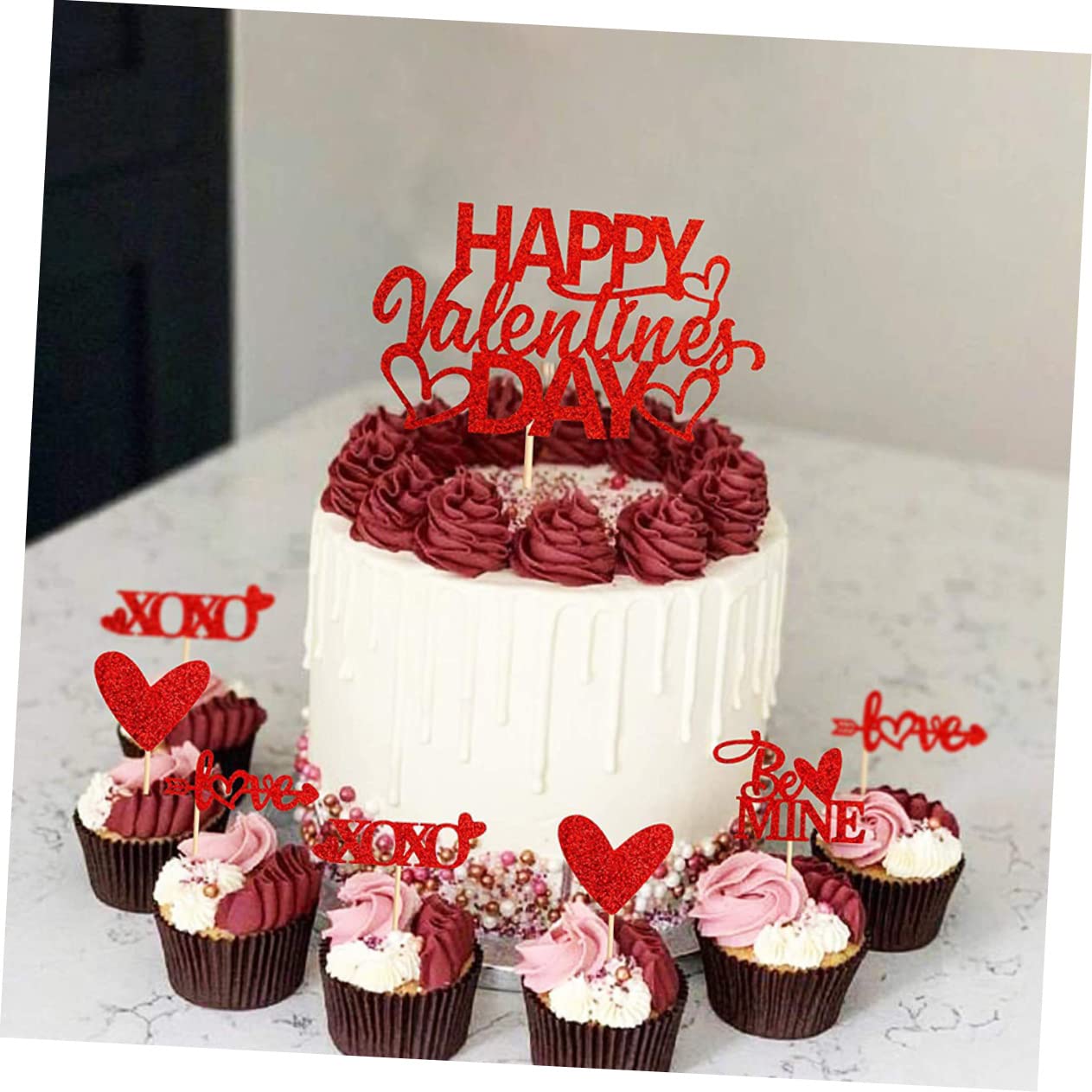 Gadpiparty 5 Set Di Decorazioni Per Cupcake Decorazioni Romantiche Per Matrimoni Per Occasioni Speciali 50 Pezzi * 5