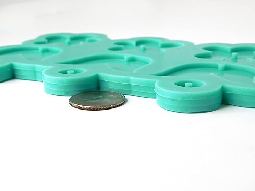 Miniatura 3 de Molde de resina para aretes de flores, moldes de silicona, moldes de moldeo epoxi, aretes para bricolaje para mujeres y niñas