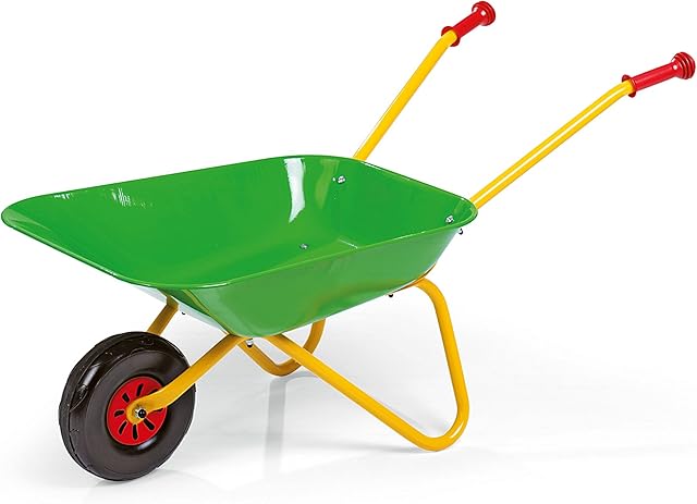 ROLLY TOYS 271900 Metal Wheelbarrow - Yellow/Green