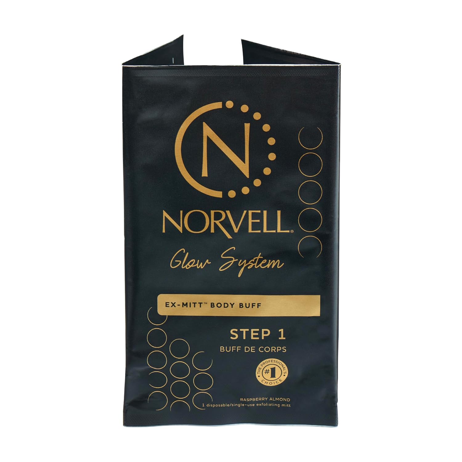 Norvell Pre Sunless Tan Body Buff eXmitt - Pack of 10 Disposable/Single-Use Exfoliating Mitt for use before Self Tanner