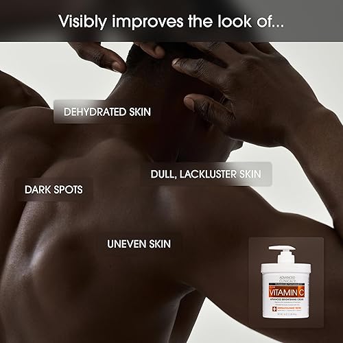 Miniatura 5 de Advanced Clinicals Loción corporal de ácido hialurónico + crema iluminadora de vitamina C, juego de 2 piezas  Hidratante facial y crema corporal