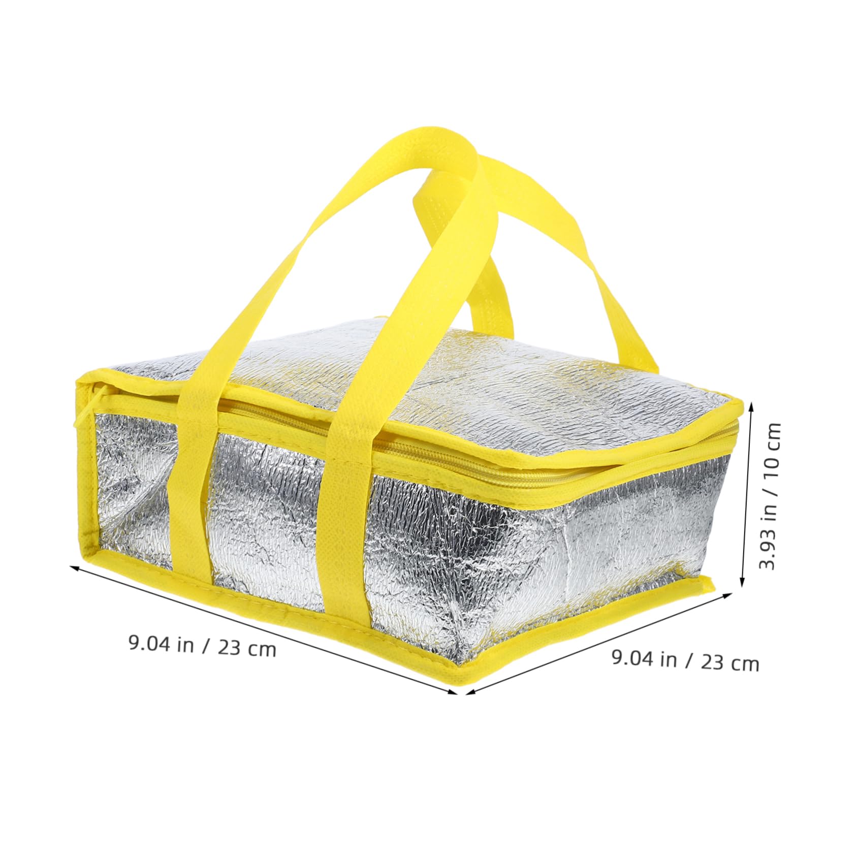Cabilock 10Pcs Insulated Pizza Bags Thick Thermal Carrier Tote for Food Stylish Insulated Cooler Bag for Grocery and Catering for Takeout and Home Use